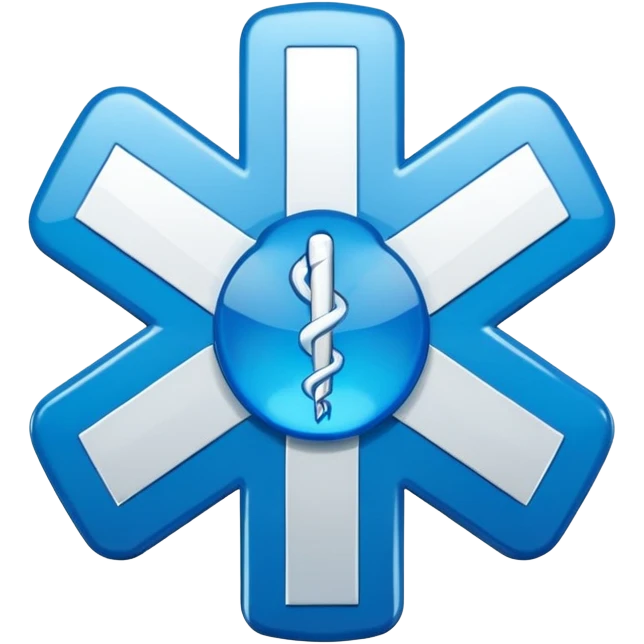 blue medical star of life symbol emoji