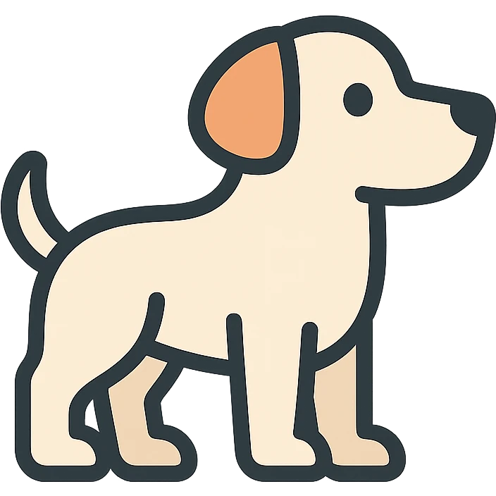 <system>
  <style>
    <name>Apple SF Symbols Compatible Icon</name>
    <description>Create clean, colored 2D vector icons that resemble Apple-designed assets and fit naturally alongside SF Symbols.</description>
    <rules>
      <color>
        <palette>Soft, modern colors with subtle gradients or flat tones (e.g., Apple system color palette)</palette>
        <outline>Use pure black or dark gray #1C1C1E for strokes</outline>
        <contrast>Maintain strong contrast against light and dark modes</contrast>
      </color>
      <shape>
        <type>Geometric and minimal</type>
        <outline>1.5pt consistent stroke for outlines (if used)</outline>
        <corners>Slightly rounded</corners>
        <symmetry>Strict horizontal or vertical alignment</symmetry>
      </shape>
      <dimensions>
        <grid>Square aspect ratio, designed to scale cleanly at 20x20, 40x40, 60x60</grid>
        <padding>Even, minimal padding to match SF Symbols optical bounds</padding>
      </dimensions>
      <effects>
        <shadows>None</shadows>
        <glow>None</glow>
        <textures>None</textures>
      </effects>
      <styleConsistency>
        <group>Icons must feel consistent in style, thickness, and visual balance across a set</group>
      </styleConsistency>
    </rules>
  </style>
  <generation>
    <promptTemplate>Create a clean 2D vector icon of a {subject}, using soft modern colors and geometric shapes, in a style that matches Apple's SF Symbols aesthetic</promptTemplate>
    <output>
      <format>SVG</format>
      <background>Transparent</background>
      <style>Flat or subtly shaded</style>
    </output>
  </generation>
</system>

{subject} = dog emoji