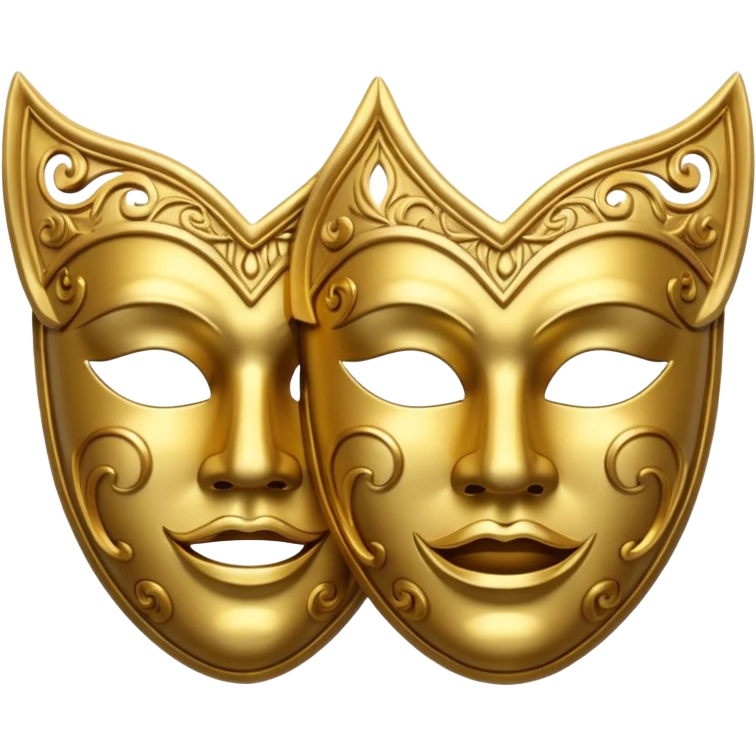 Tragedy and comedy mask emoji