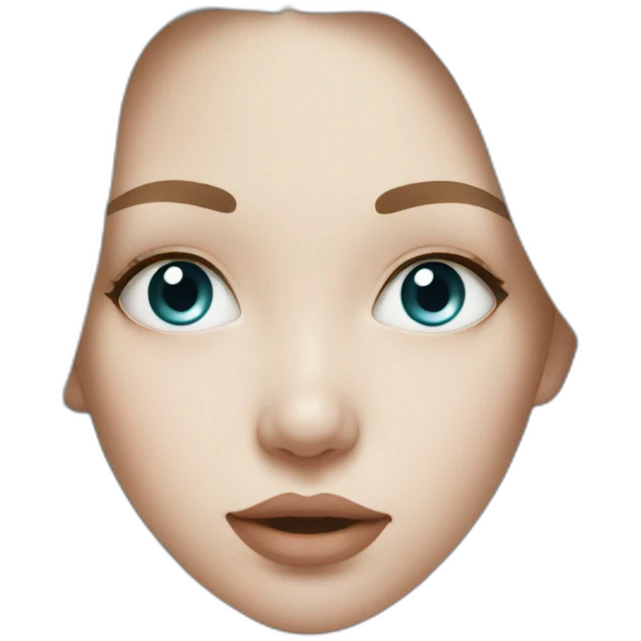white drops on girl face emoji