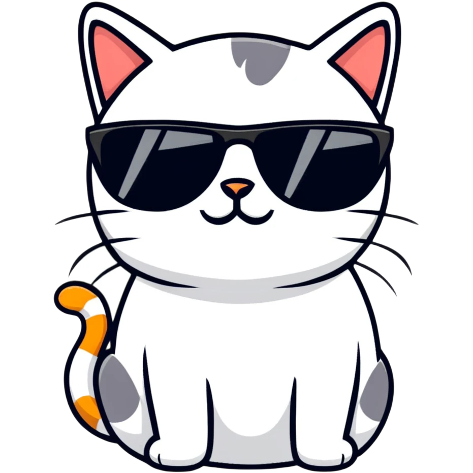 Cat with sunglasses emoji