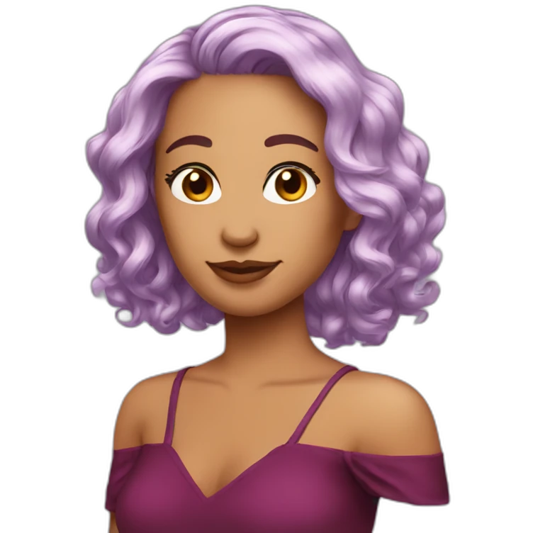 burgundy hair emoji