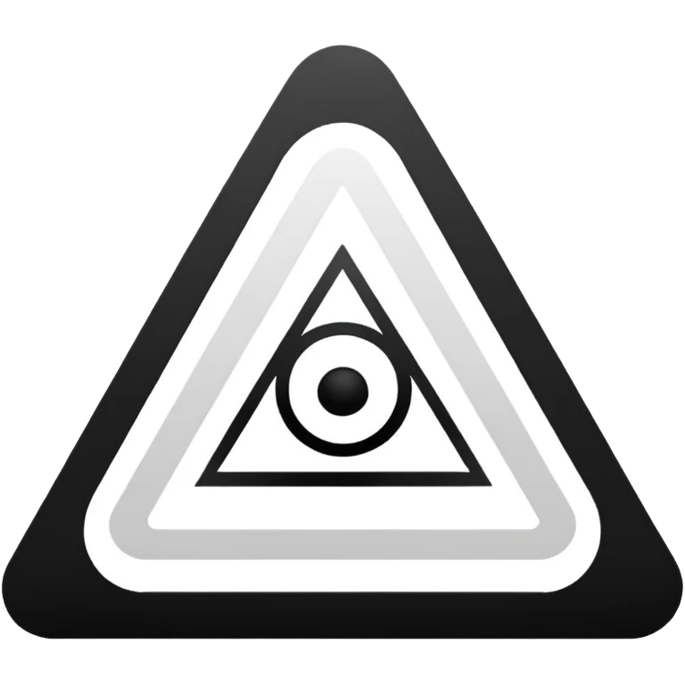 iOS style emoji, minimal summoning symbol, three dots triangle emoji