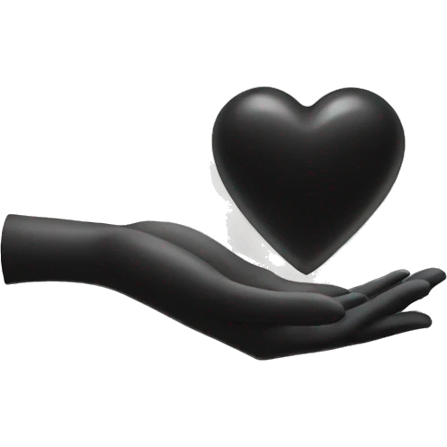 Black heart with light emoji