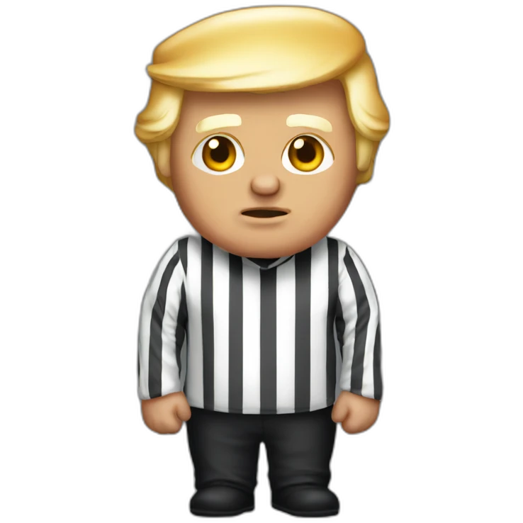 Trump in prison costume emoji