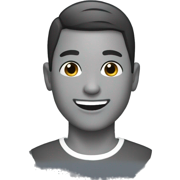 Ligh dark skin men with short hair cut and smile emoji