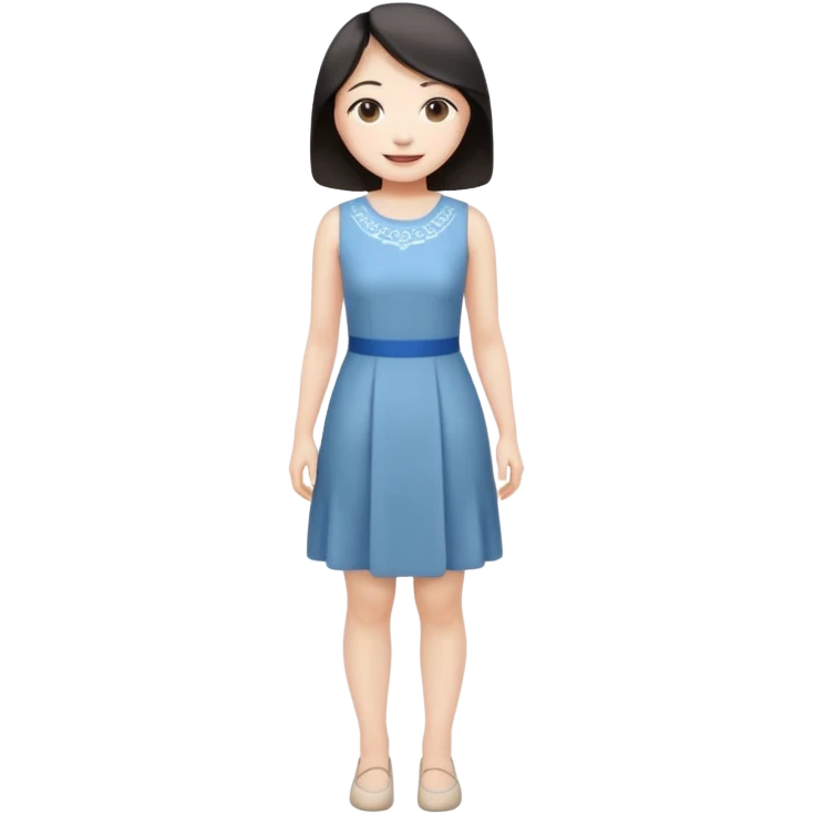 A full body short asian woman emoji