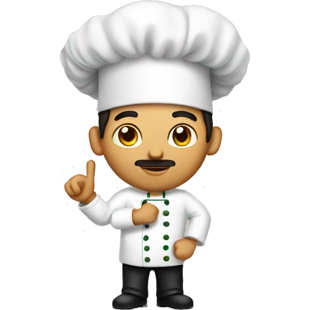 Mexican chef doing Italian hand gesture emoji