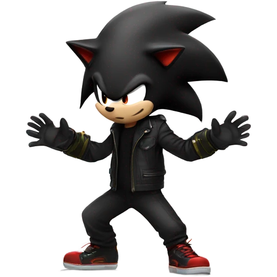 Shadow the hedgehog holding hands with Keanu reeves  emoji