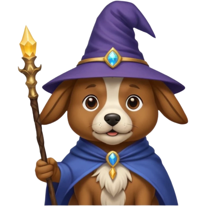 Dog wizard emoji