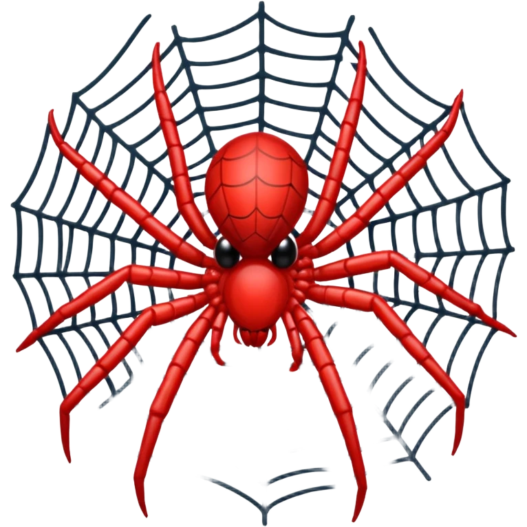 red dumb spider web emoji