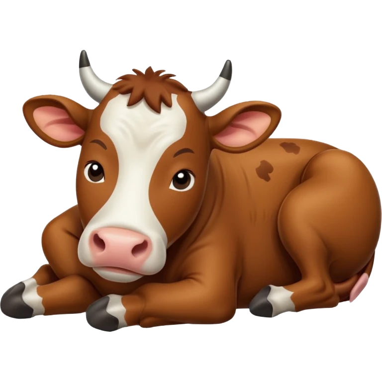 Sleepy cow emoji