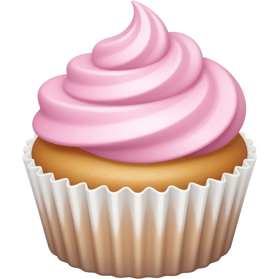 Cupcake with pink icing emoji