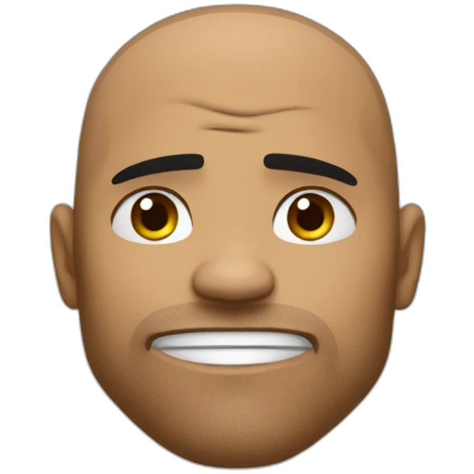 the-rock-frown emoji