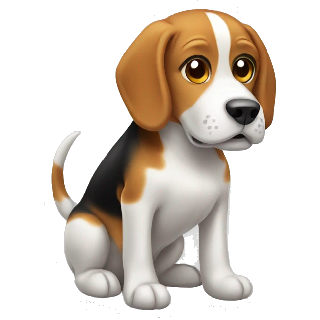Beagle pooing emoji