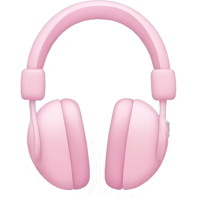 pastel pink headphone emoji