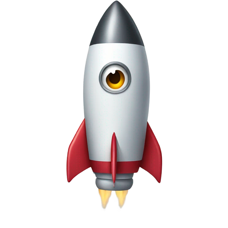 rocket with kissy face emoji