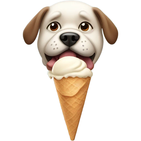 fat dog ice scream emoji