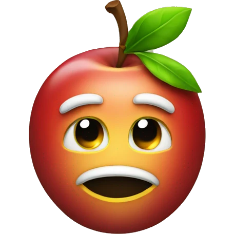 Apple Logo wearing a christmas head  emoji