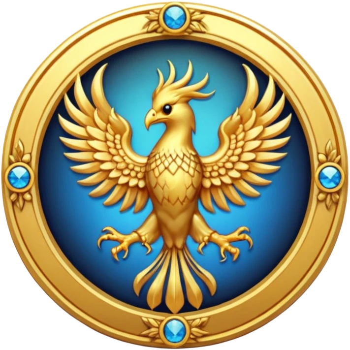phoenix crest/brosch in a circle emoji