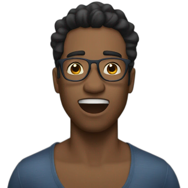 Me singing blues emoji