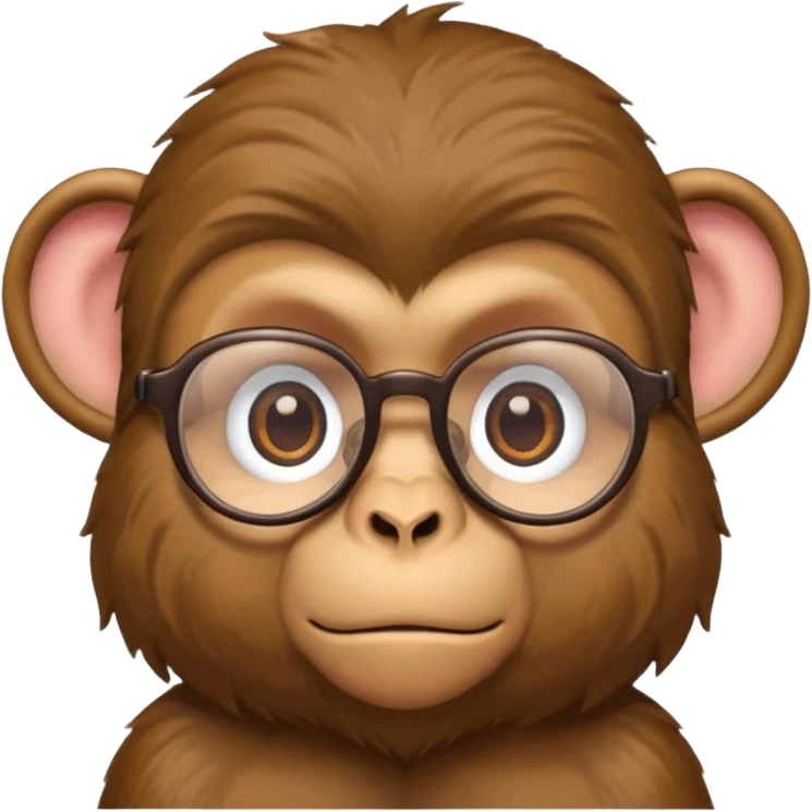 monkey reading glasses emoji