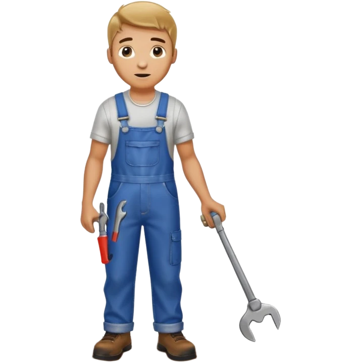 Mechanic + wrench + oil stain,Repair Crew. emoji