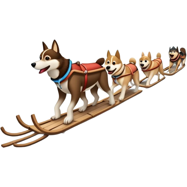 dog sled emoji