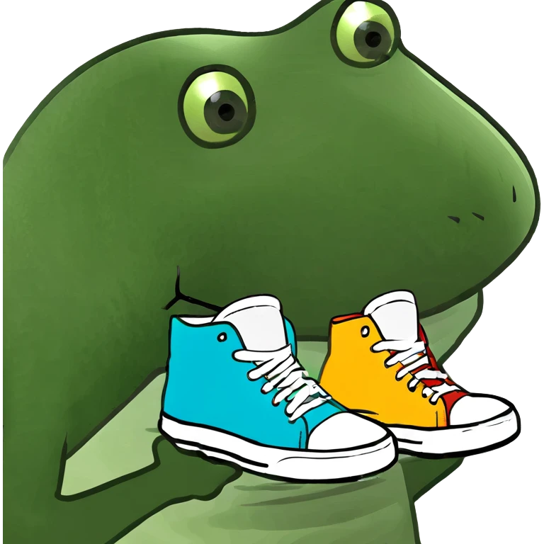 Shark with shoes emoji