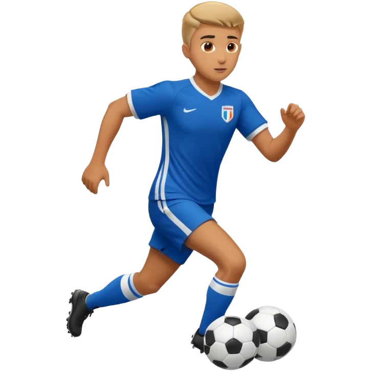 High resolution full body of a soccer player emoji