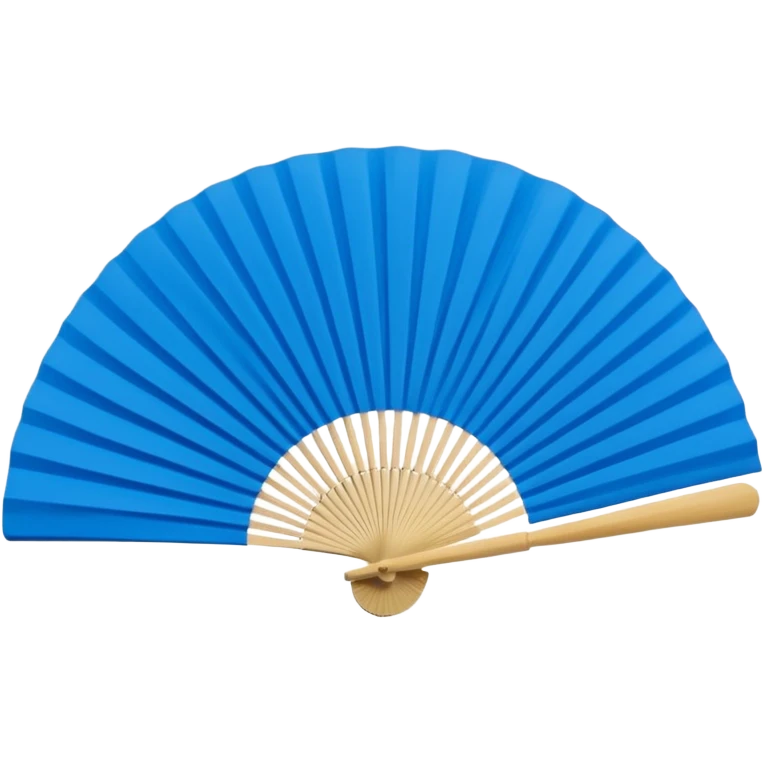 blue paper hand fan emoji