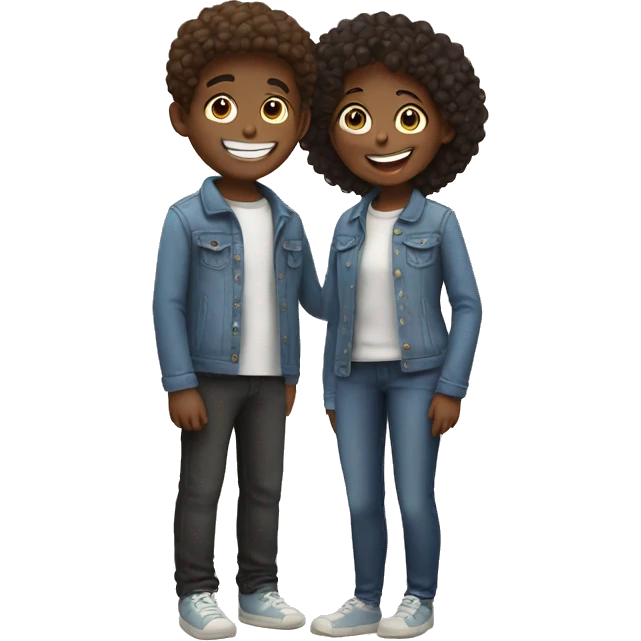 happy moment with friends boy and girl emoji