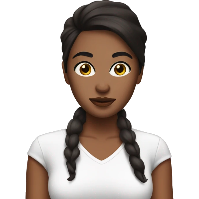Brunette baddie with a skincare mask  emoji