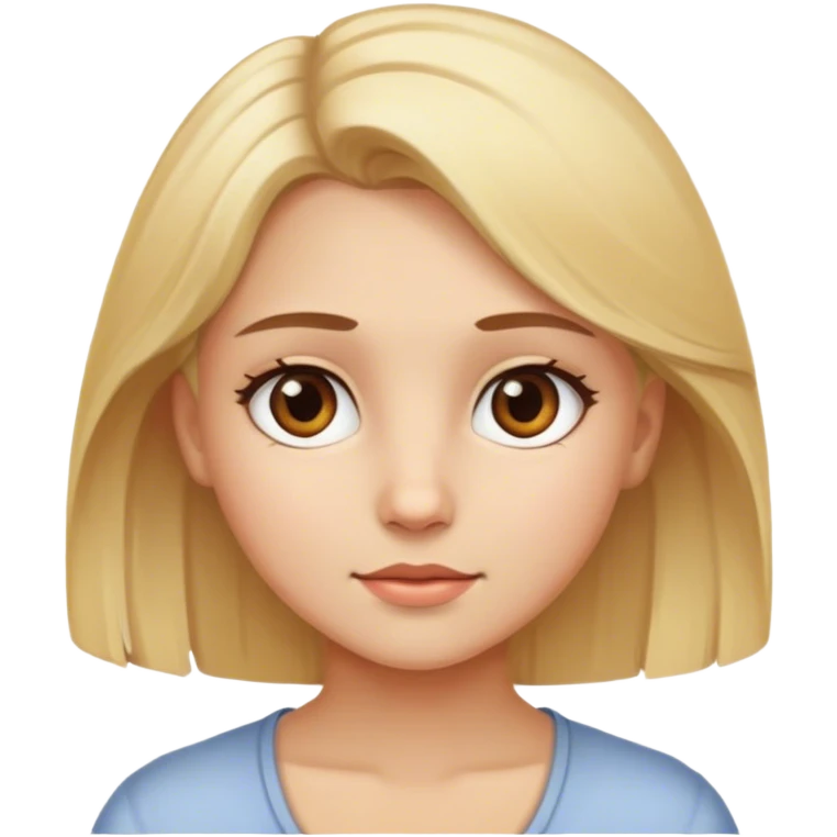 blond hair and brown eyes girl emoji