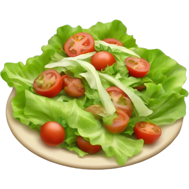 a salad with lettuce and tomato emoji