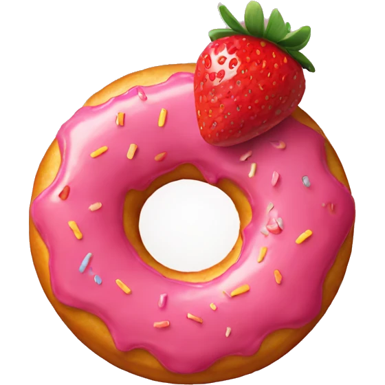strawberry donut emoji