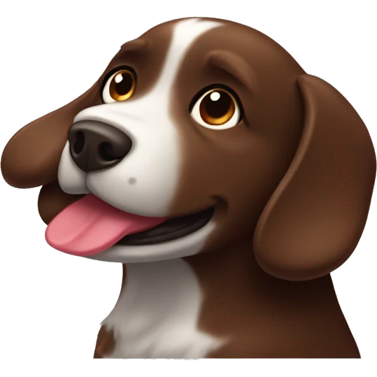 Un perro chocolate durmiendo  emoji