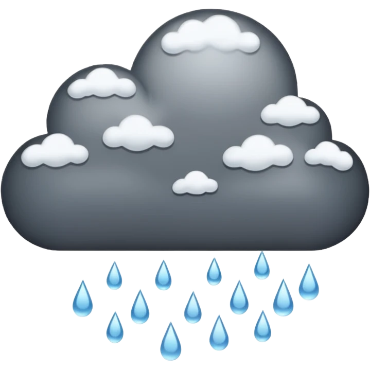 snowy rain cloud emoji