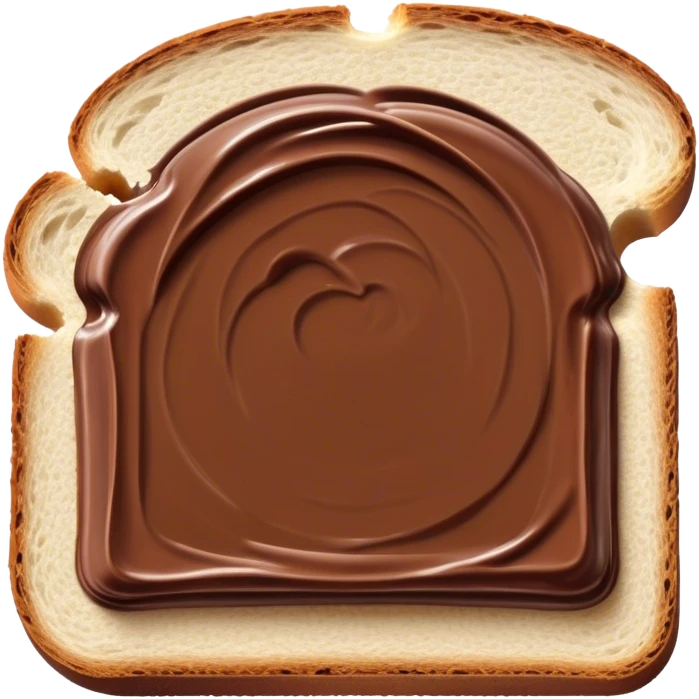 slice of bread covered in nutella spread emoji