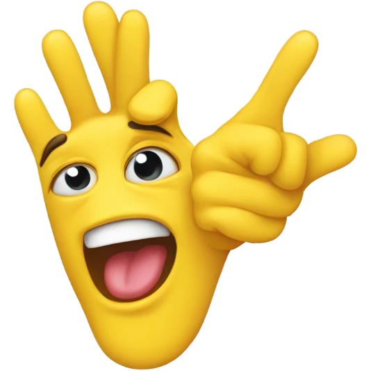 use this same emoji same hand positioning and face with tongue but make it a yellow face emoji emoji