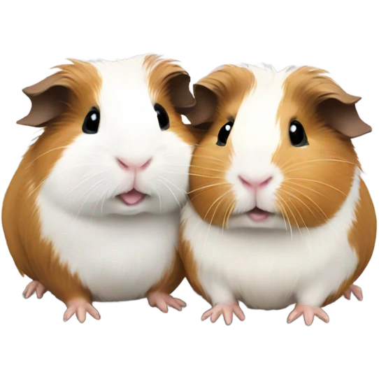 Two guinea pigs hugging eachother emoji