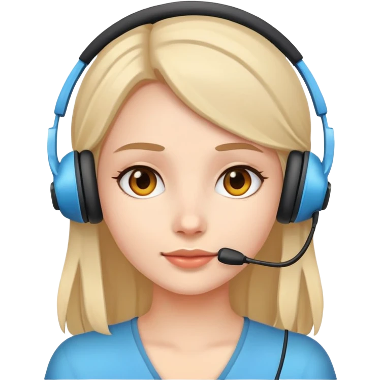 girl with headset emoji
