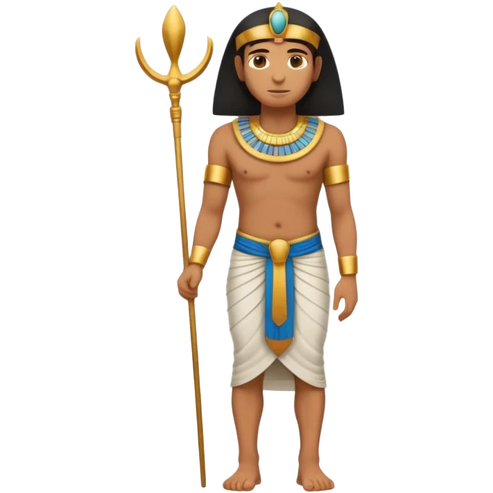fullbody ancient Egyptian worker without fancy hat emoji