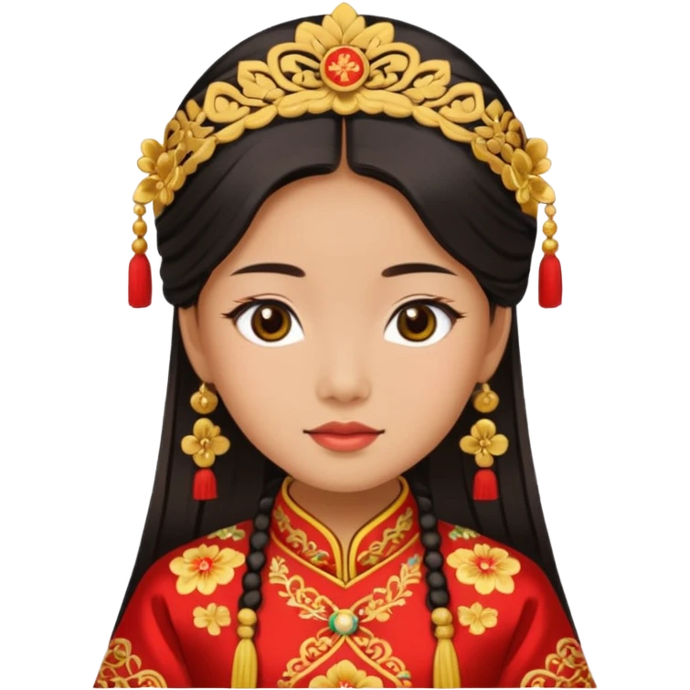 chinese girl in traditional costume emoji