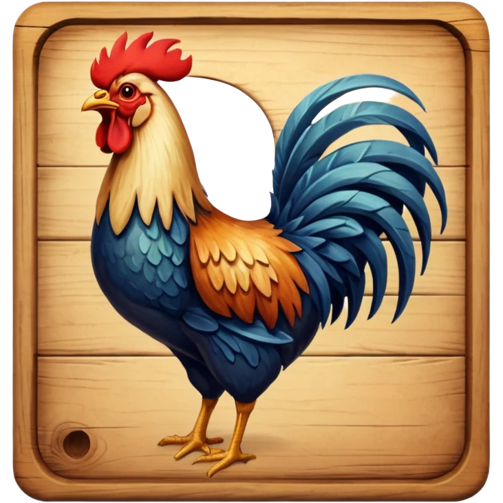 Rooster block emoji