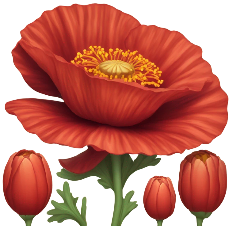 red floer emoji