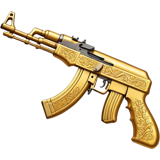 AK47 made of gold emoji