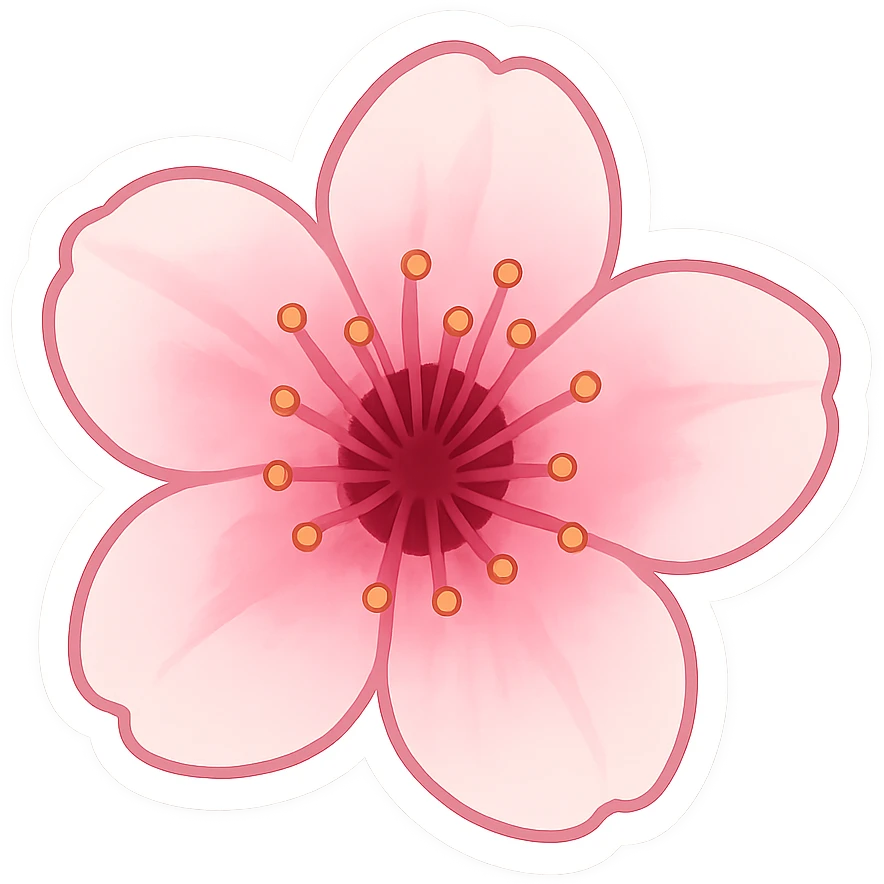 die cut kawaii sticker emoji