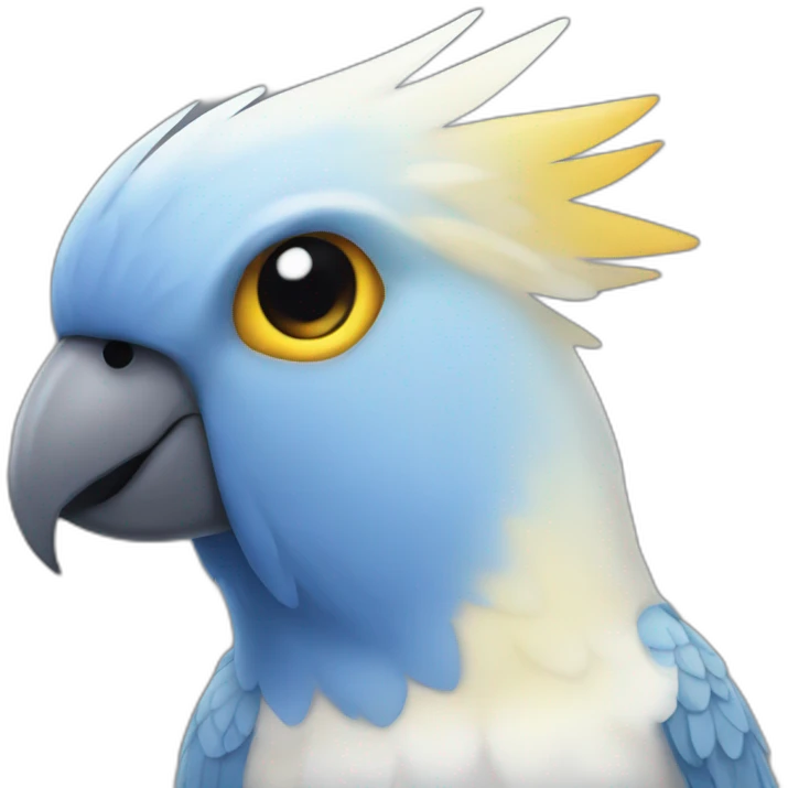 cockatiel evil blue emoji