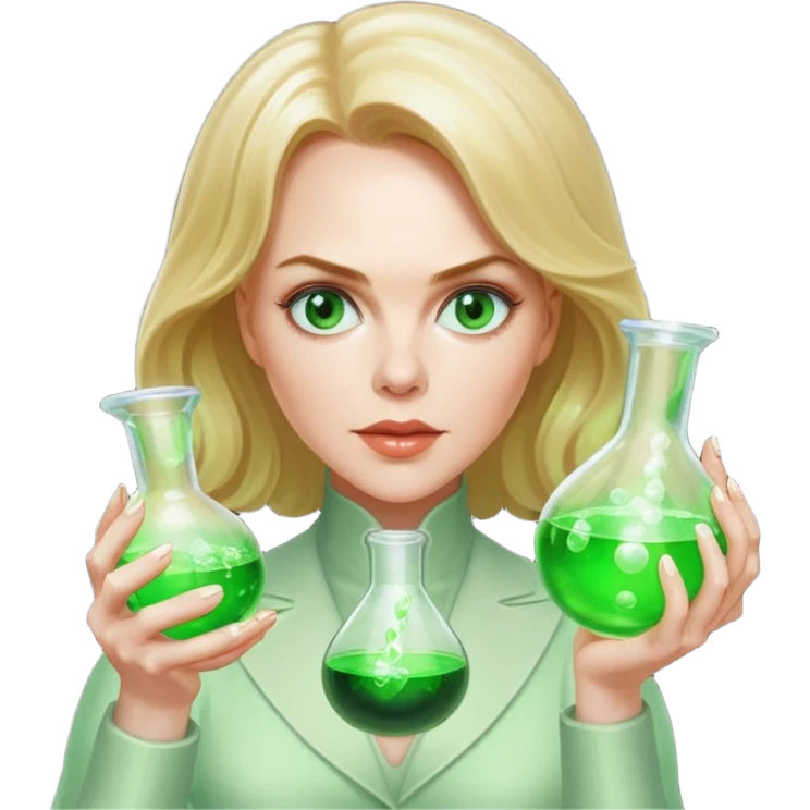 Nicole Kidman making green glowing potion  emoji